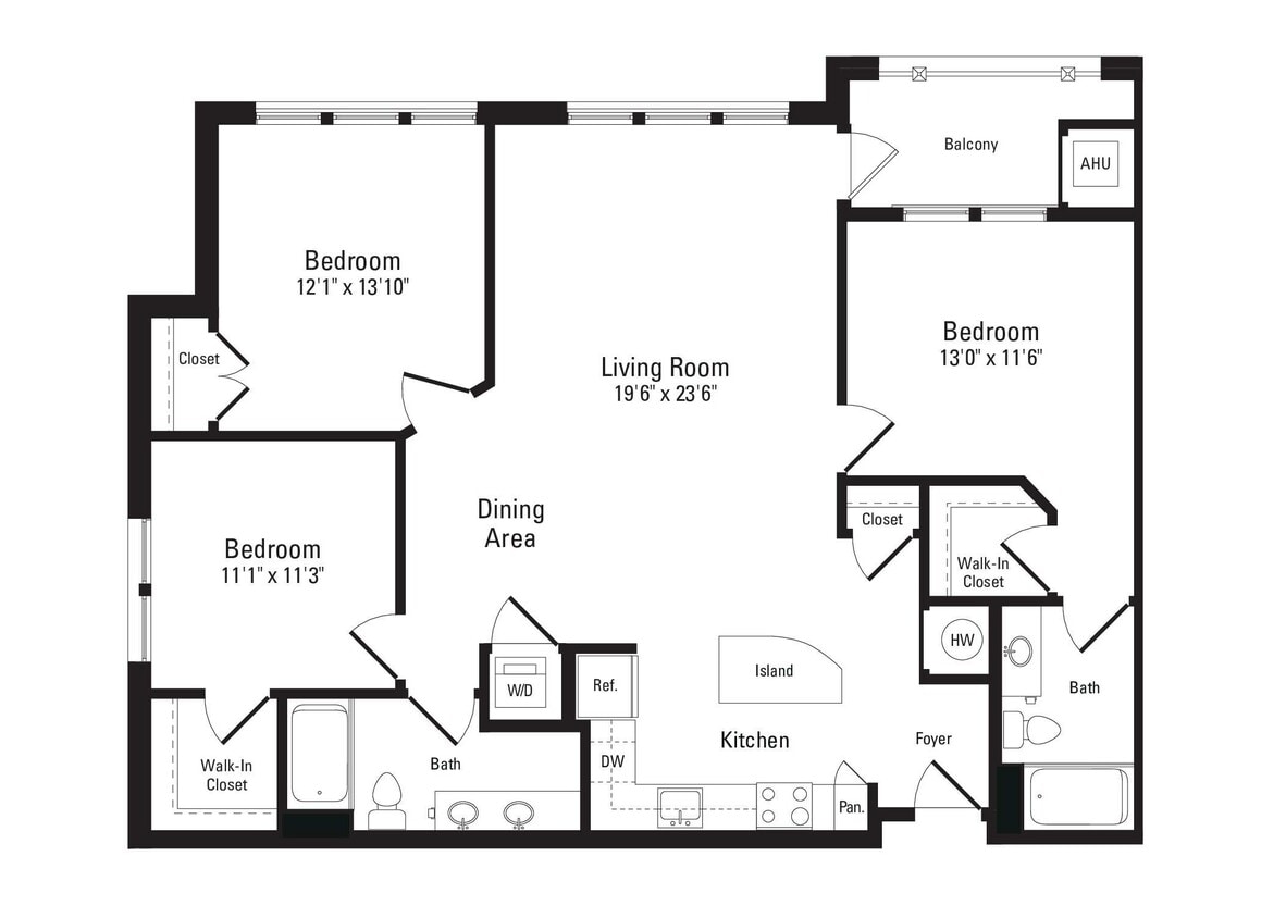 Floor Plan - 3 Bed 2 Bath