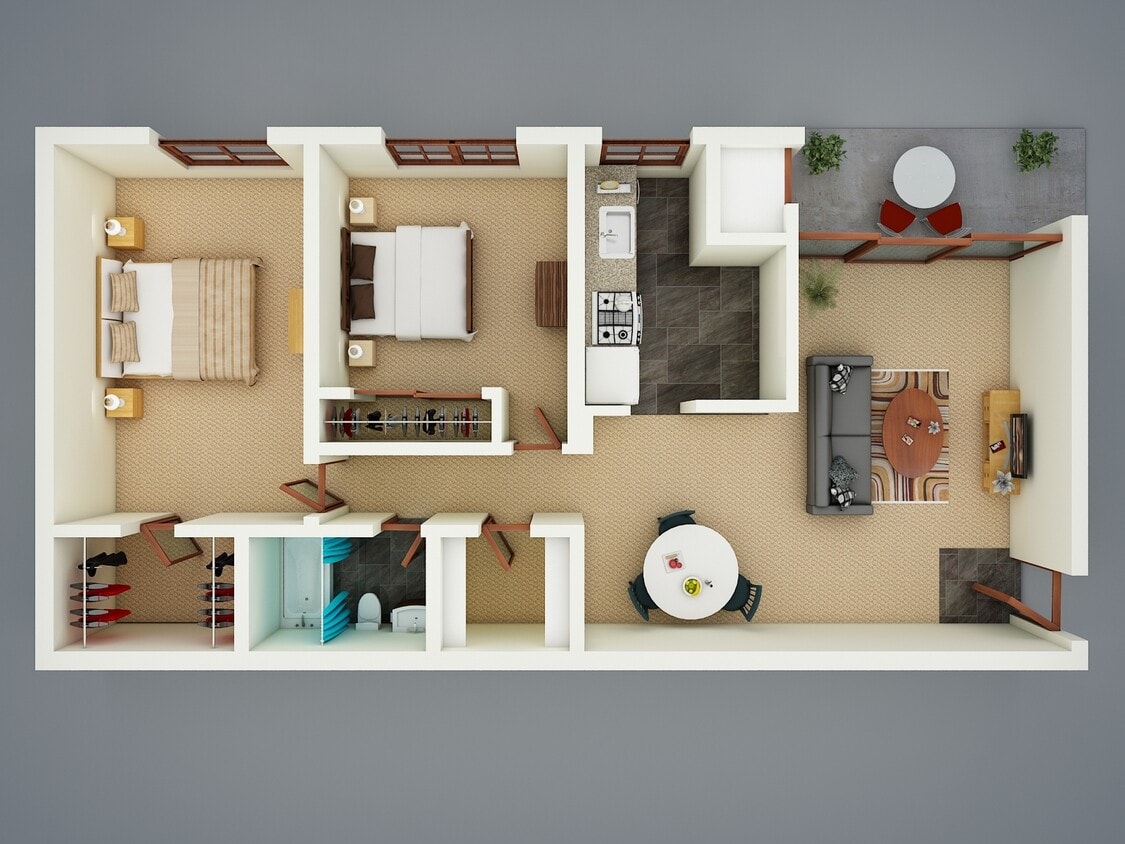 The Cosmopolitan | 2 Bedroom | 1 Bathroom - The Cosmopolitan