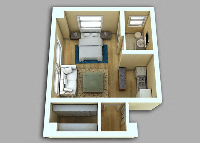 Floor Plan - Studio #212-712