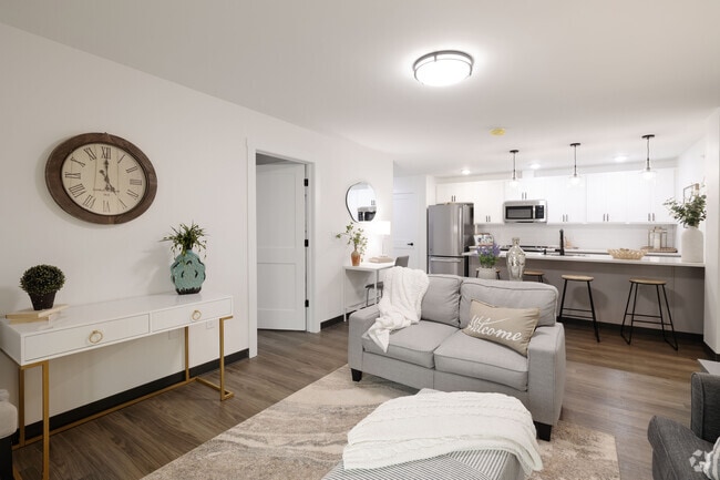 Two Bedroom- livingroom - LoSo Lakeside Apartments