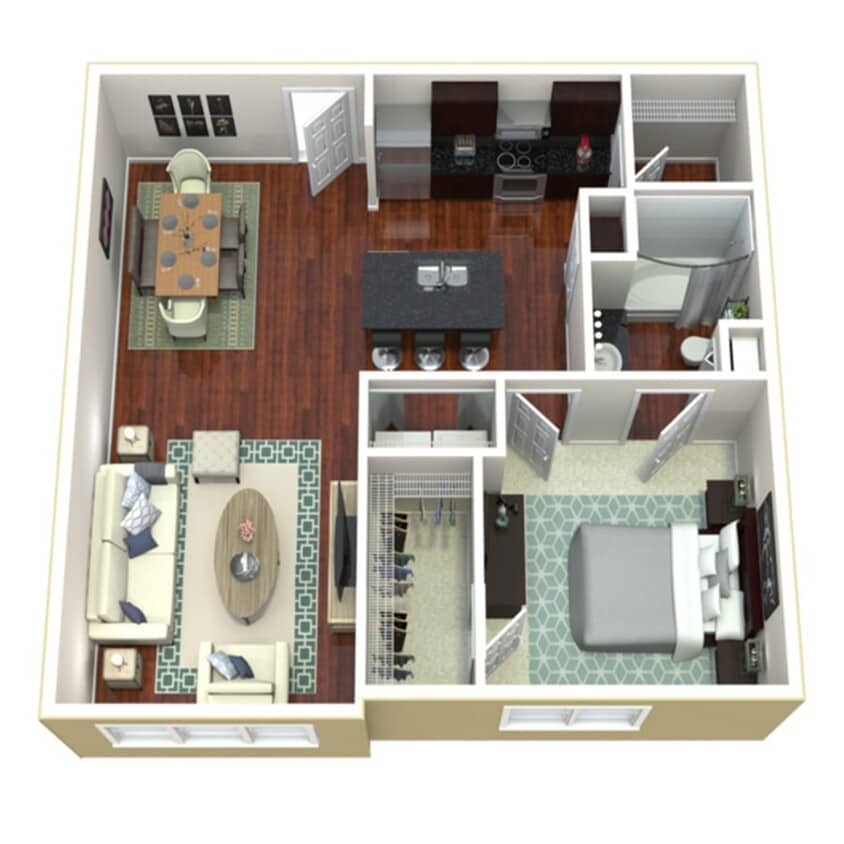 1 BR 1 BA Deluxe SR - A5